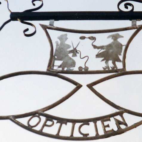 enseigne en métal, fer forgé et zinc