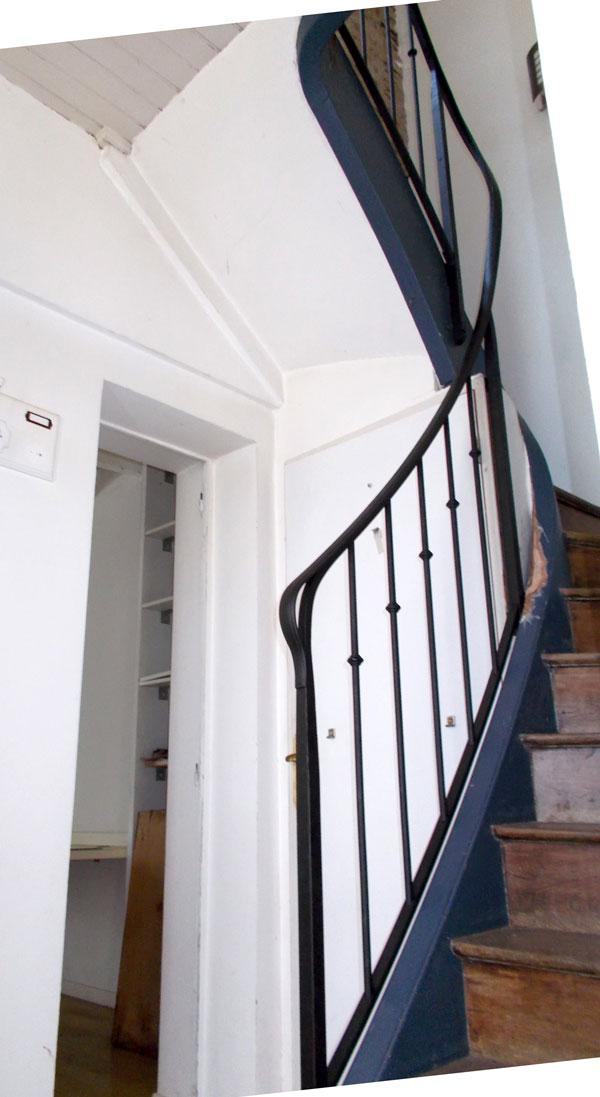 rampe d'escalier débillardée 